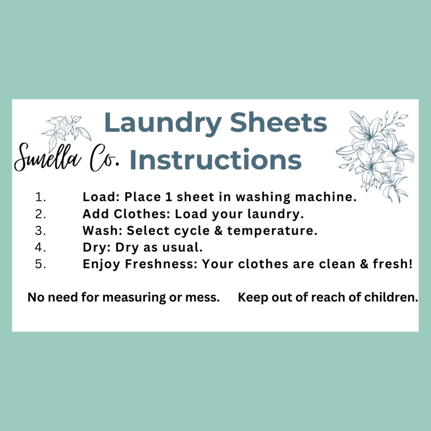 Zero-Waste Laundry Detergent Sheets (60 loads)