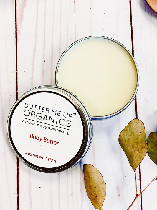 Organic body butter zero waste opened