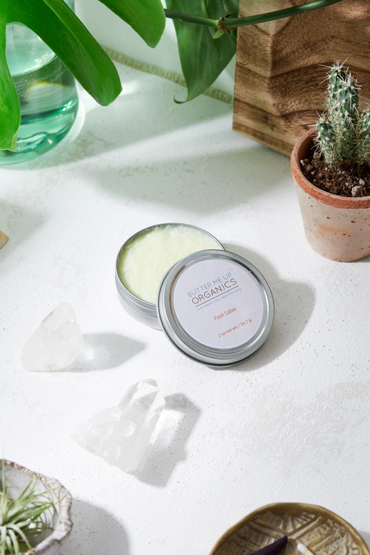 Zero waste foot salve open